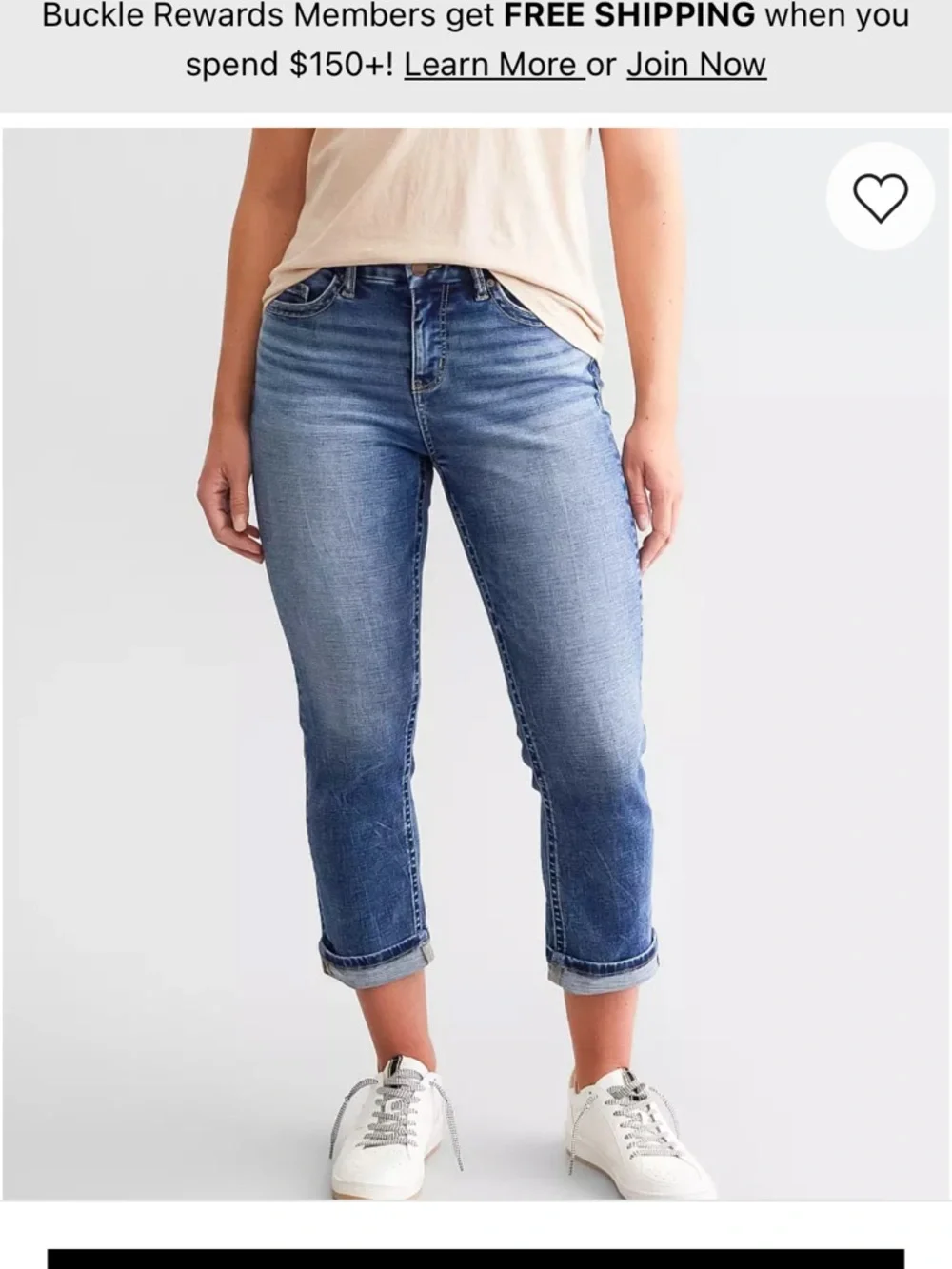 BKE Gabby Cuffed Stretch Capri Jeans - Picture 7 of 9